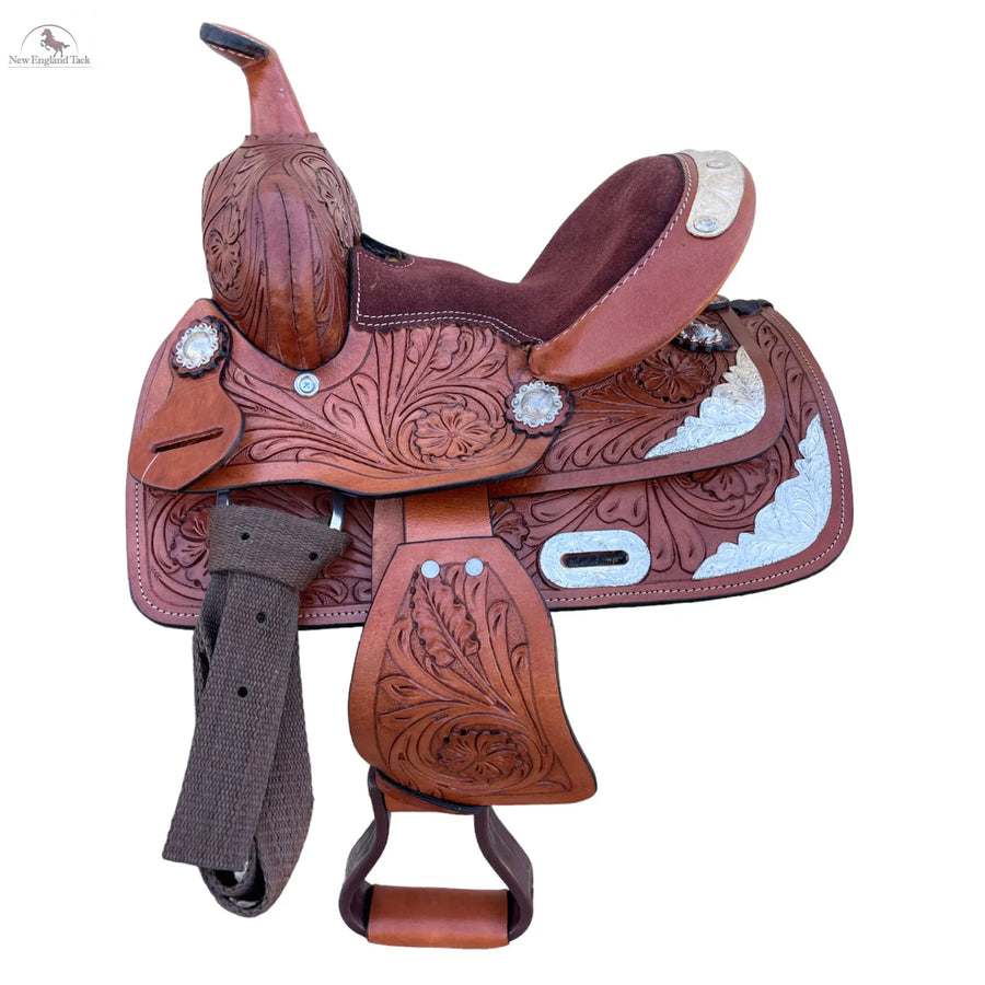 Miniature Western Silver Show Saddle- 8 inch NewEngland Tack