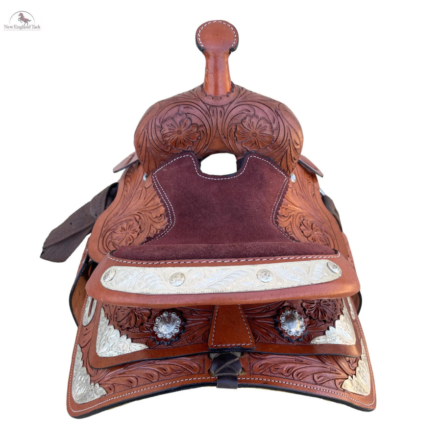 Miniature Western Silver Show Saddle- 8 inch NewEngland Tack