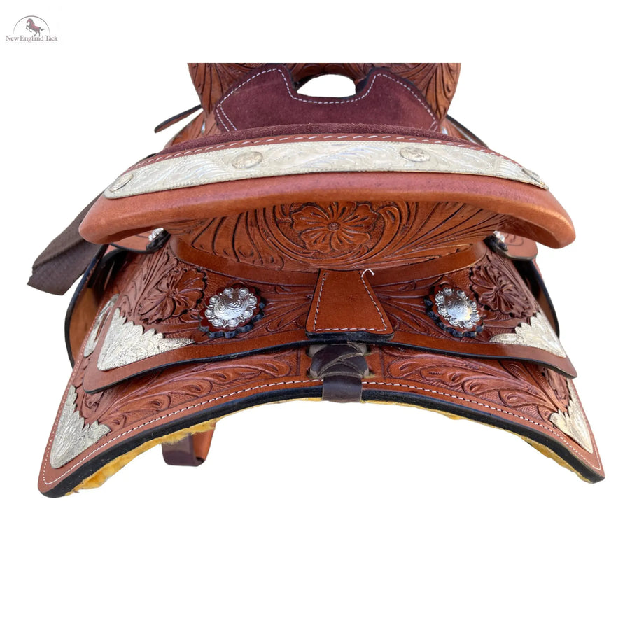 Miniature Western Silver Show Saddle- 8 inch NewEngland Tack