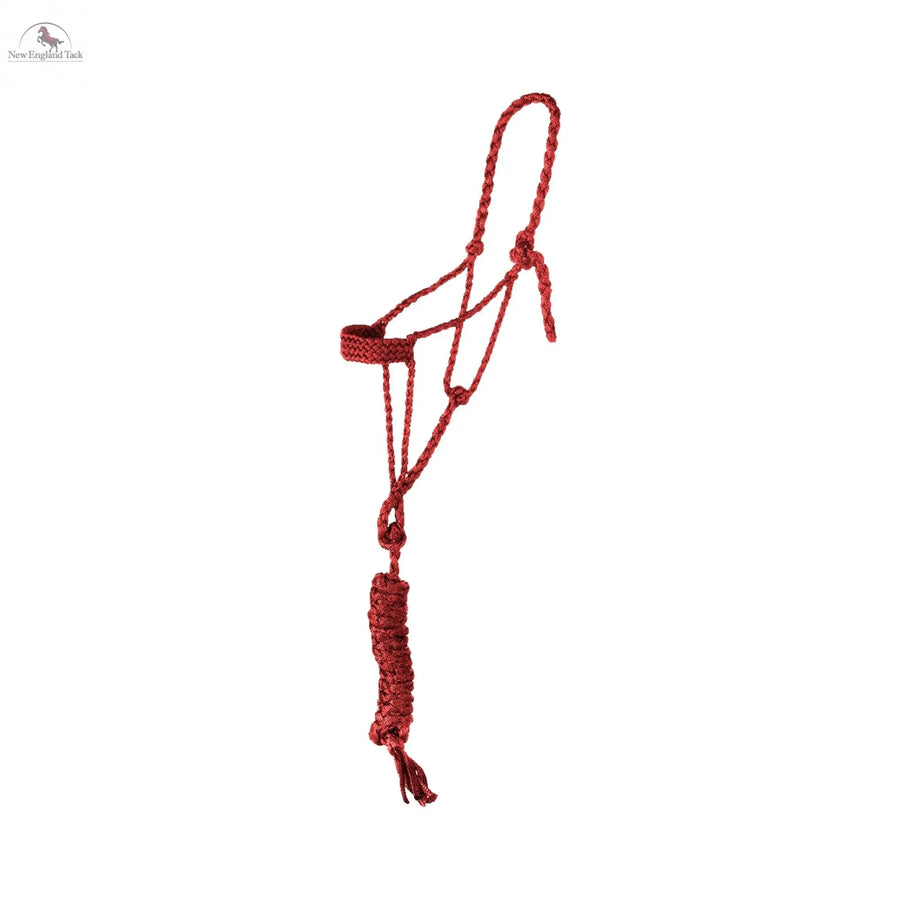 thumbnail image 2 of Tough 1 Hand Braided Mule Tape Halter With 10 Ft Lead - Black Or White, Full Size Horse 2 of 5