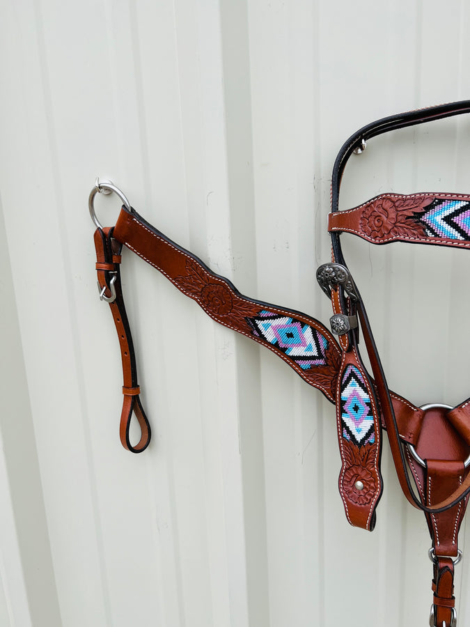 Navajo Beaded Headstall and Breast Collar Set NewEngland Tack