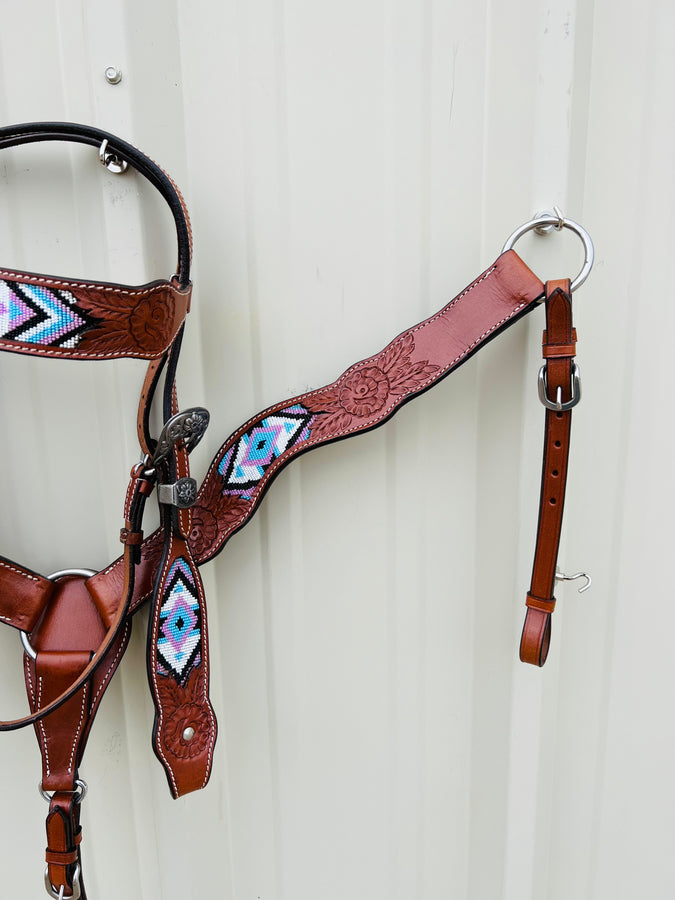 Navajo Beaded Headstall and Breast Collar Set NewEngland Tack