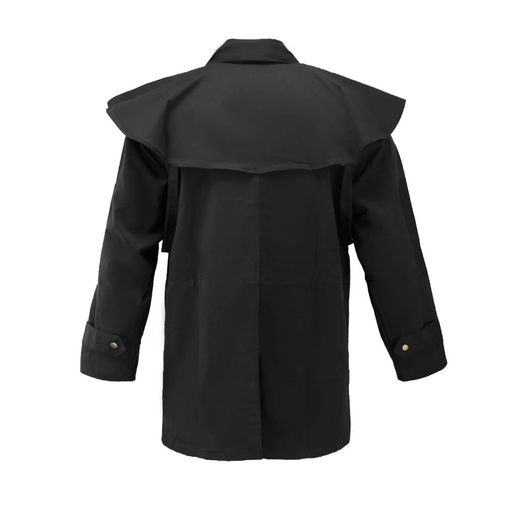 Oilskin Cotton Western Short Duster Jacket | Waterproof Breathable Long Sleeves 3/4 Length Duster - NewEngland Tack