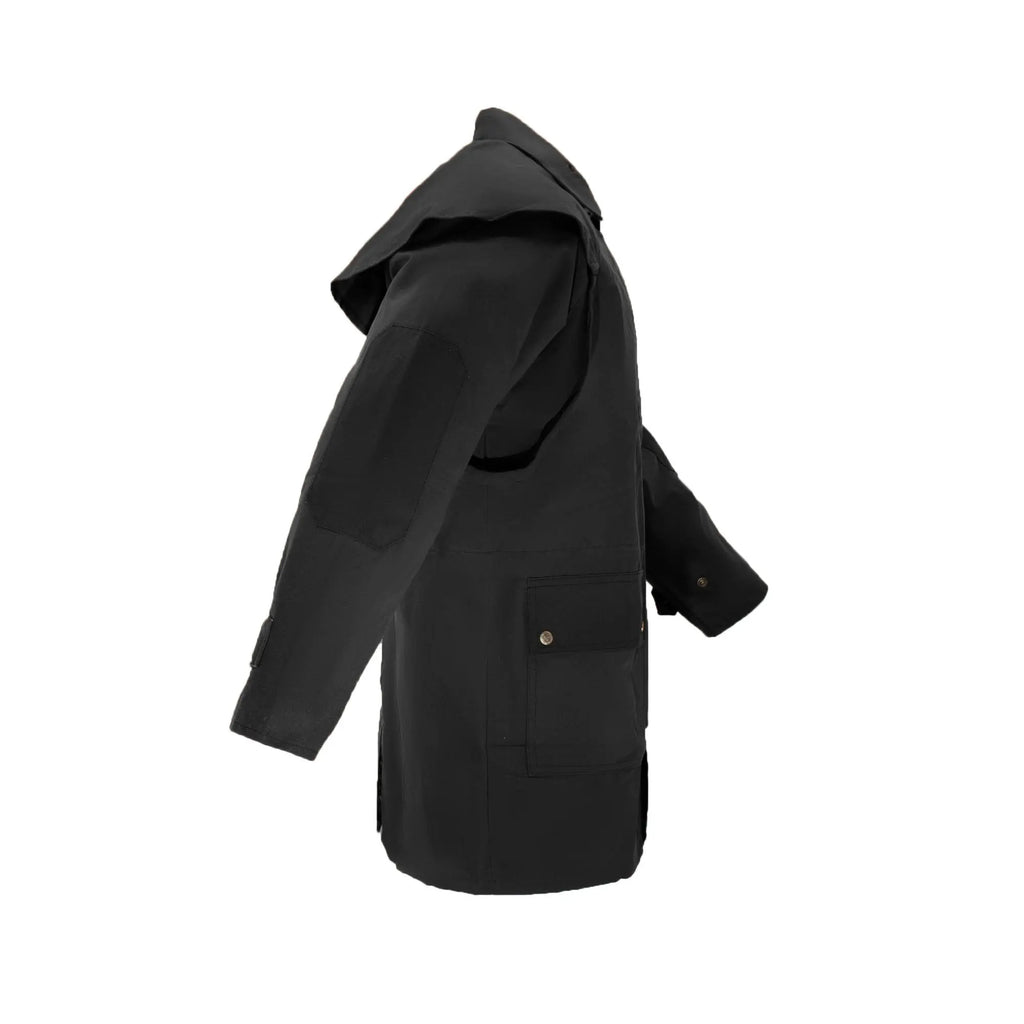 Oilskin Cotton Western Short Duster Jacket | Waterproof Breathable Long Sleeves 3/4 Length Duster - NewEngland Tack