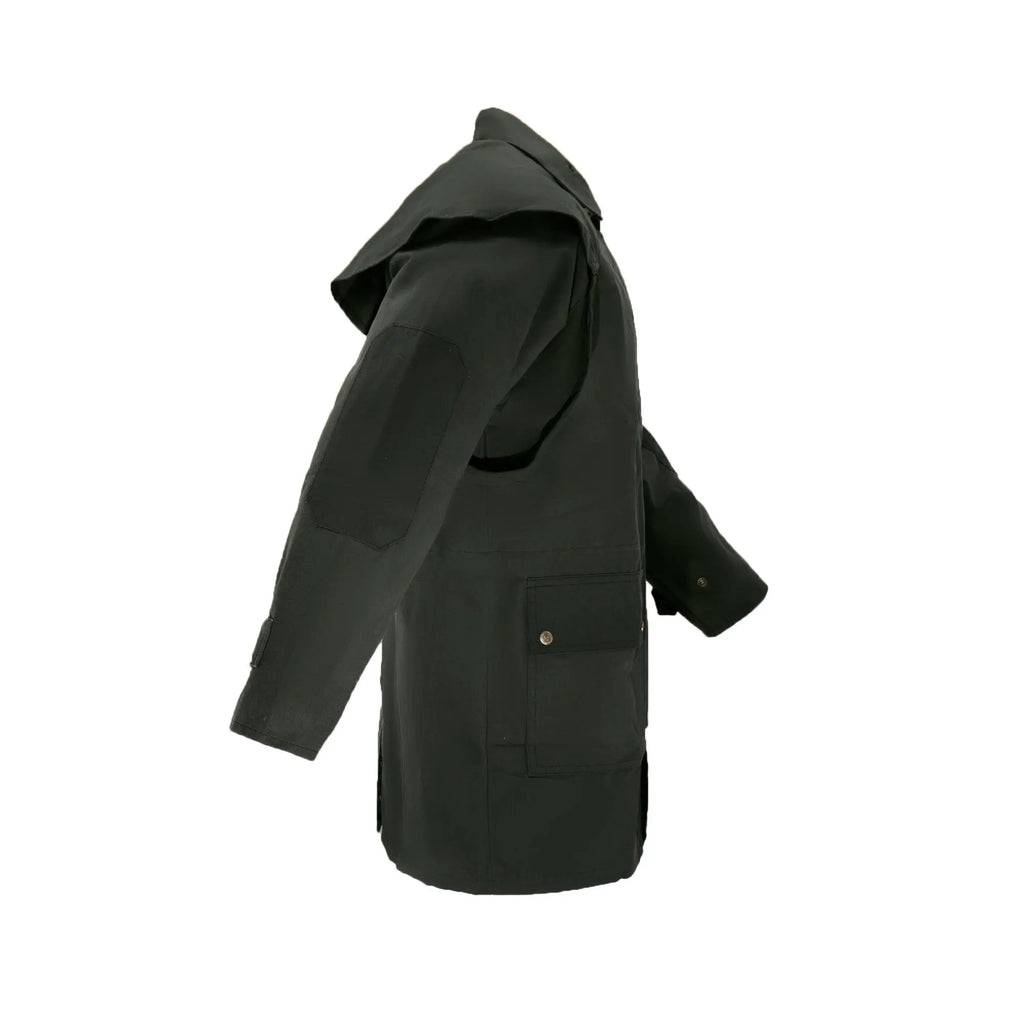 Oilskin Cotton Western Short Duster Jacket | Waterproof Breathable Long Sleeves 3/4 Length Duster - NewEngland Tack