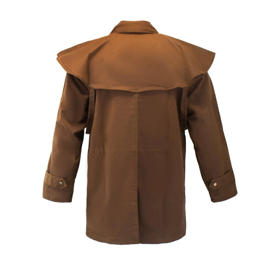 Oilskin Cotton Western Short Duster Jacket | Waterproof Breathable Long Sleeves 3/4 Length Duster - NewEngland Tack