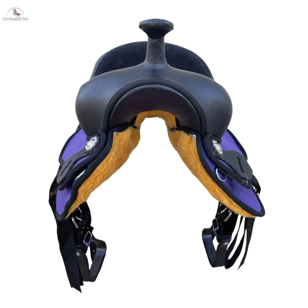 Youth Western New Generation Horse Synthetic Saddle - 10" 12" 13"- Blue/Black/Light Brown/Pink Color Saddle NewEngland Tack