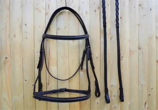 Plain Raised English Bridle - Premium Leather Quality with Stainless steel Hardware - NewEngland Tack