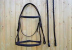 Plain Raised English Bridle - Premium Leather Quality with Stainless steel Hardware - NewEngland Tack