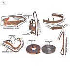 Premium Horse Gig Harness Full Size St Oily Cow Softy Leather with Brass Lacquer NewEnglandTack