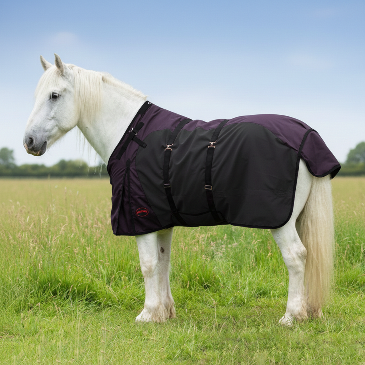 Resistance Premium 1200 Denier Belly Wrap Waterproof Horse Turnout Blanket - 300 Grams Fill