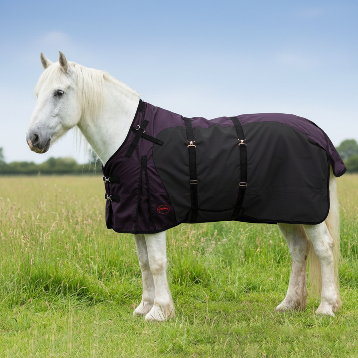 Resistance Premium 1200 Denier Belly Wrap Waterproof Horse Turnout Blanket - 300 Grams Fill