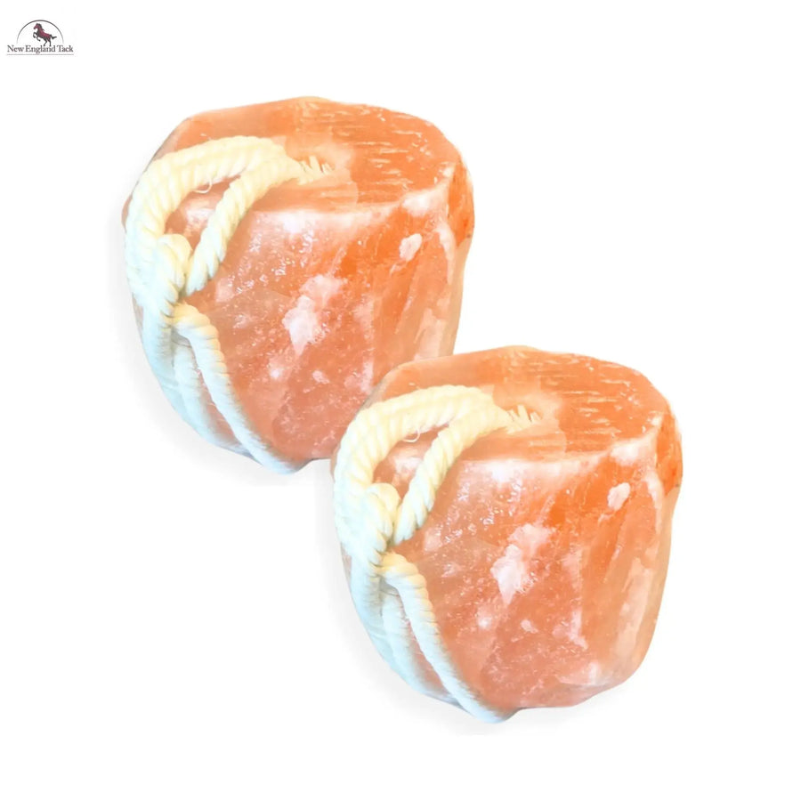 RESISTANCE Pink Himalayan Salt Lick Block with Rope for Horses, Cattle, Deer, Goats, and Livestock - 3 Lbs (Each Block Weight) NewEngland Tack