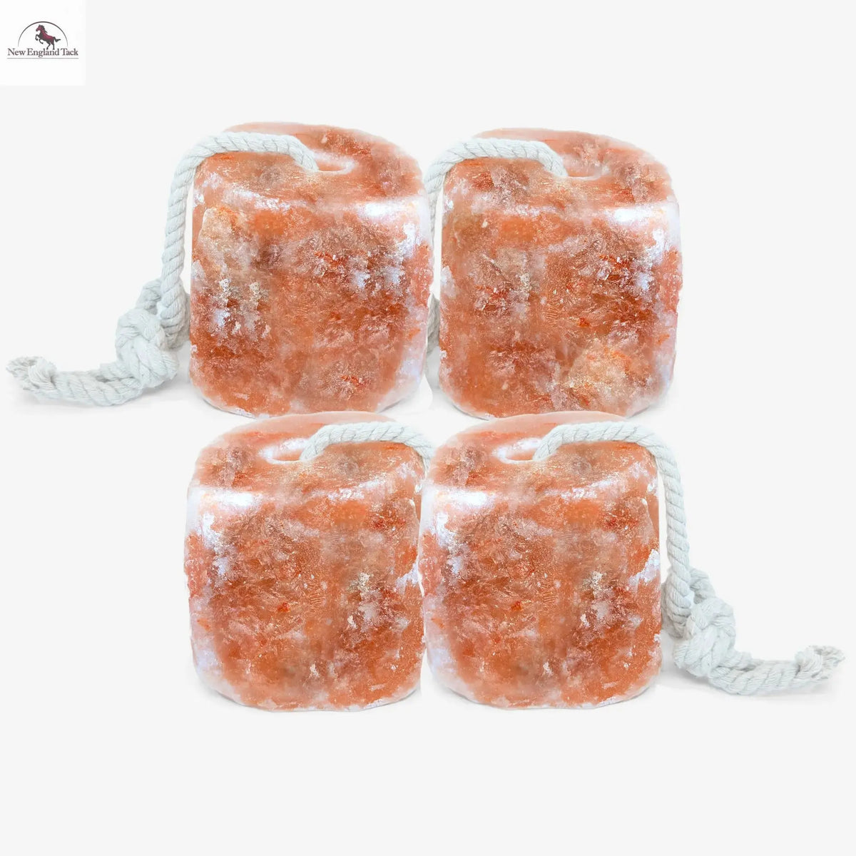 Resistance Pink Himalayan Salt Lick Block with Rope for Horses, Cattle, Deer, Goats, and Livestock – (Each Block Weight 6 lbs) NewEngland Tack