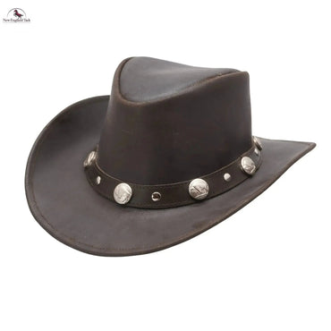 Premium Australian Style Leather Cowboy Hat | Shapeable Outback Hat for Men and Women NewEngland Tack