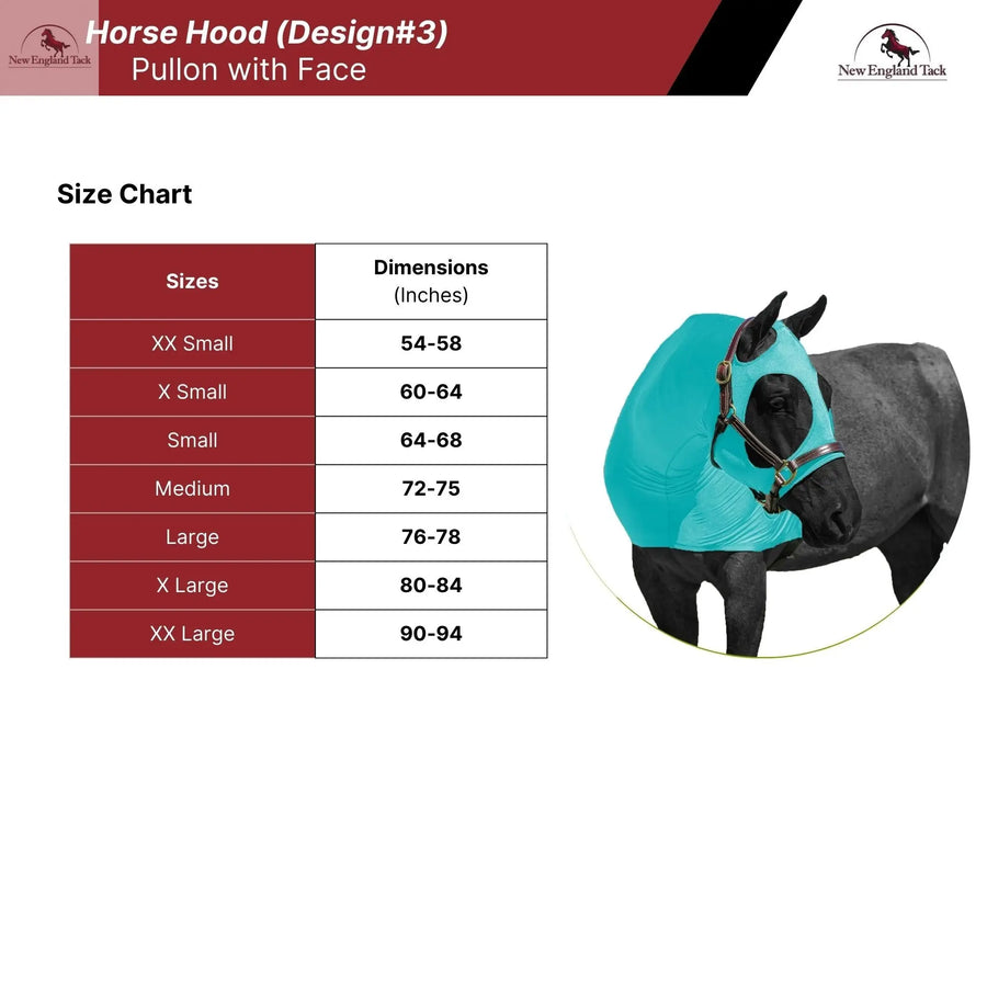 RESISTANCE Premium Horse Hood Pullon with Face - Lycra Material - NewEngland Tack