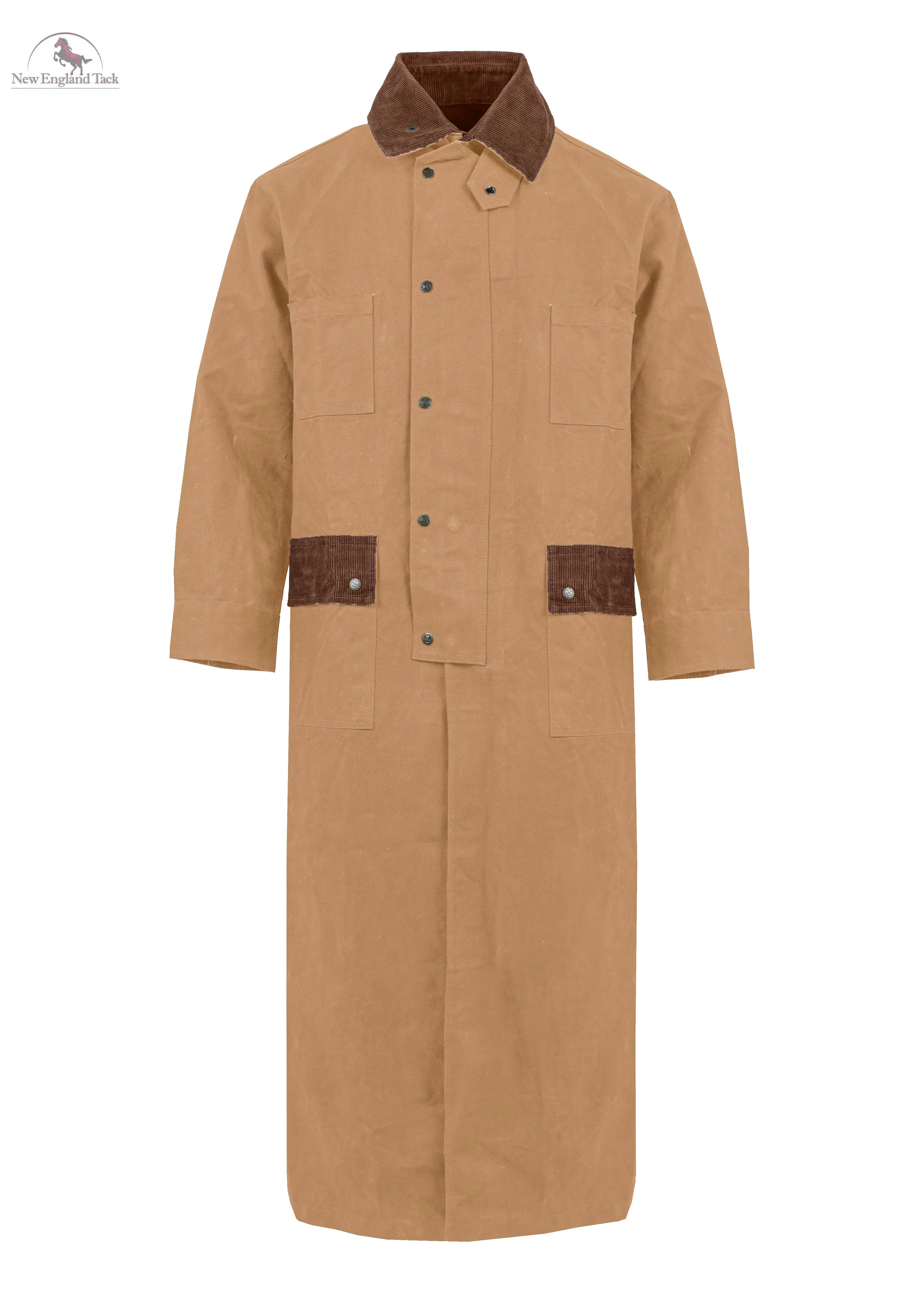 RESISTANCE Western Long Old Cowboy Canvas Jacket - Range wear Canvas Duster Coat NewEngland Tack