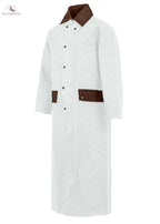 RESISTANCE Western Long Old Cowboy Canvas Jacket - Range wear Canvas Duster Coat NewEngland Tack