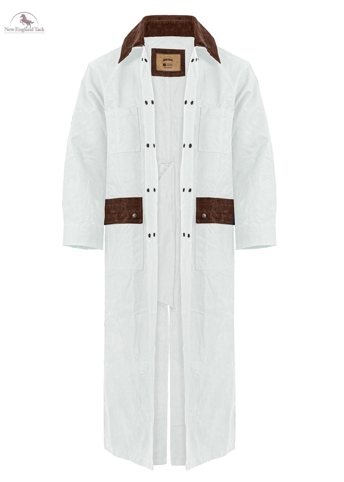 RESISTANCE Western Long Old Cowboy Canvas Jacket - Range wear Canvas Duster Coat NewEngland Tack