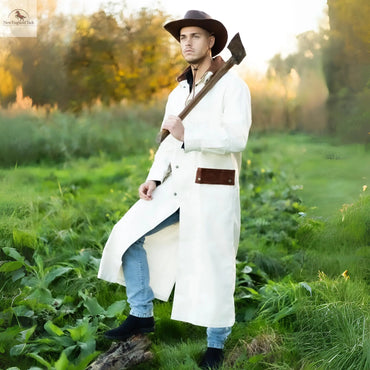 RESISTANCE Western Long Old Cowboy Canvas Jacket - Rangewear Canvas Duster Coat NewEngland Tack