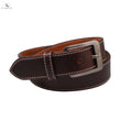 Resistance Belts - Premium Brown Heavy Duty Leather Belt for Men - Genuine Leather Belt for Work and Style NewEngland Tack
