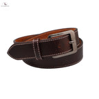 Resistance Belts - Premium Brown Heavy Duty Leather Belt for Men - Genuine Leather Belt for Work and Style NewEngland Tack