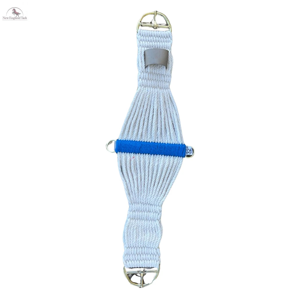 Resistance Cinch Red Poly Blend – 3” Brass Coating, 25-Strand Roper Horse Cinch NewEngland Tack