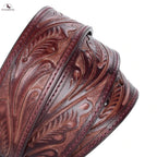 Resistance Classic Western Style Full Grain Leather Belt 1-1/2"(38mm) Wide- Comfortable Accessory With Free Buckle NewEngland Tack
