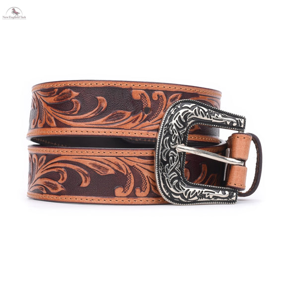 Resistance Classic Western Style Full Grain Leather Belt 1-1/2"(38mm) Wide- Comfortable Accessory With Free Buckle NewEngland Tack