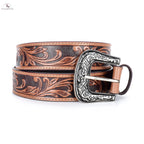 Resistance Classic Western Style Full Grain Leather Belt 1-1/2"(38mm) Wide- Comfortable Accessory With Free Buckle NewEngland Tack