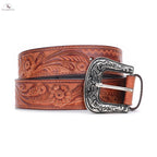 Resistance Classic Western Style Full Grain Leather Belt 1-1/2"(38mm) Wide- Comfortable Accessory With Free Buckle NewEngland Tack