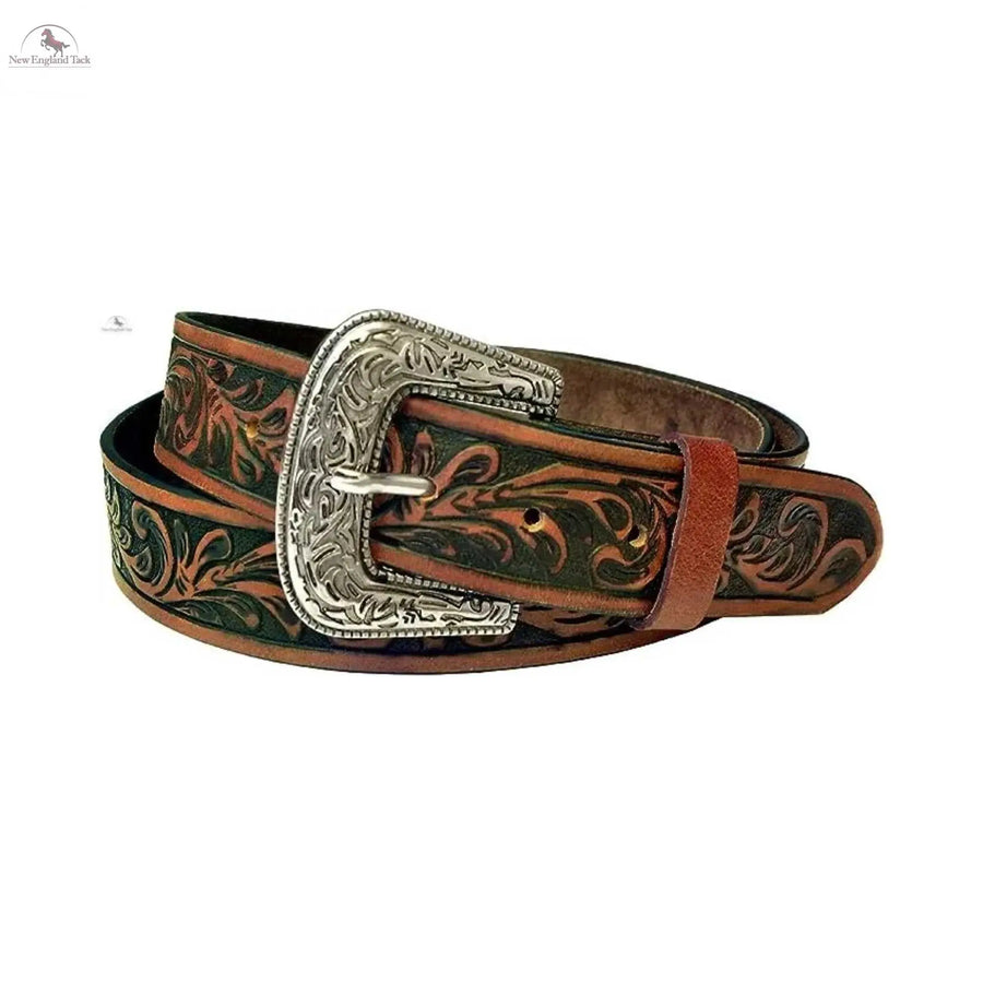 Resistance Cowboy Buckle Belt For Men | 1.5" Wide Western Belt Leather Strap | Western Belt for Jeans NewEngland Tack