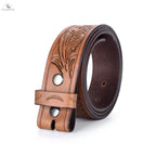 Resistance Floral Tea Brown Women's Cowgirl Cowboy Country Belt  With Floral Embossed Silver Buckle NewEngland Tack