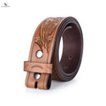 Resistance Floral Tea Brown Women's Cowgirl Cowboy Country Belt  With Floral Embossed Silver Buckle NewEngland Tack
