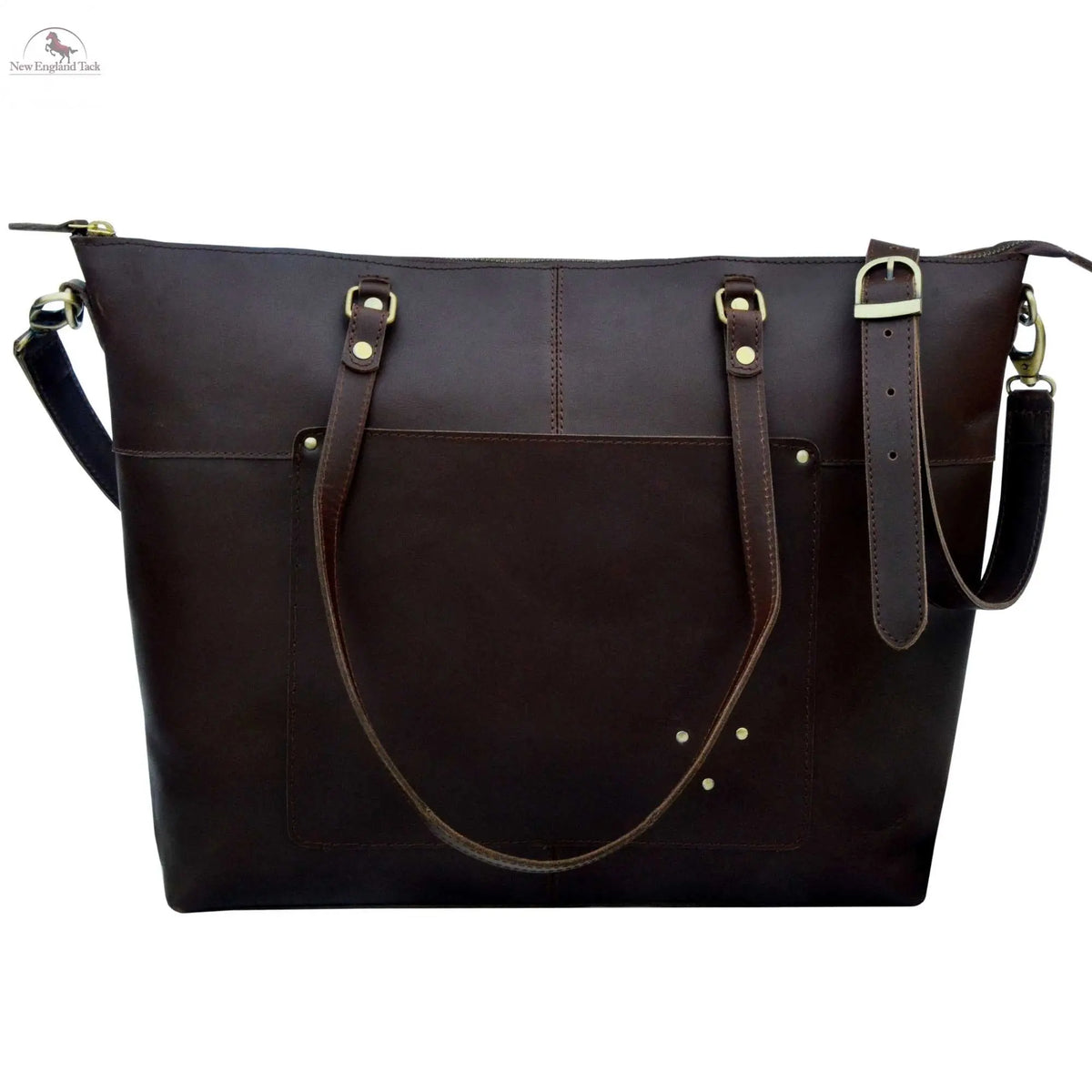 Resistance Genuine Leather Tote Bag Leather Anniversary Wedding Gift for Women Men Zipper Leather Purse Custom Gift for Her Travel Essential NewEngland Tack