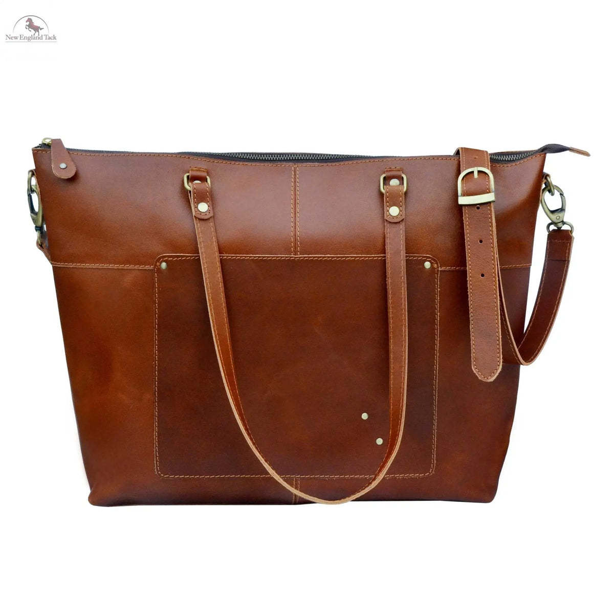 Resistance Genuine Leather Tote Bag Leather Anniversary Wedding Gift for Women Men Zipper Leather Purse Custom Gift for Her Travel Essential NewEngland Tack