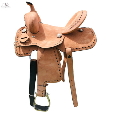 Resistance Genuine New Western Leather Youth Child Horse Pony Ranch Saddle Natural NewEnglandTack