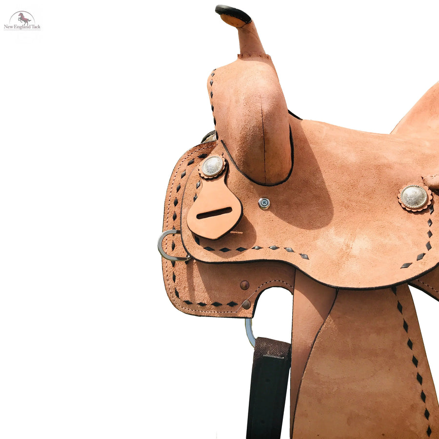 Resistance Genuine New Western Leather Youth Child Horse Pony Ranch Saddle Natural NewEnglandTack