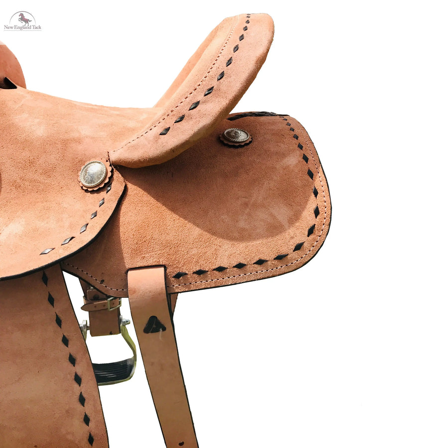 Resistance Genuine New Western Leather Youth Child Horse Pony Ranch Saddle Natural NewEnglandTack