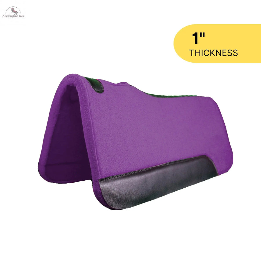 Resistance Handcrafted 31” x 32” Synthetic Felt Performance Saddle Pad with Wear Leathers for Horse Saddle, Handmade Long Lasting Felt Saddle Pad for Horse Available in 1" Thickness Newenglandtack