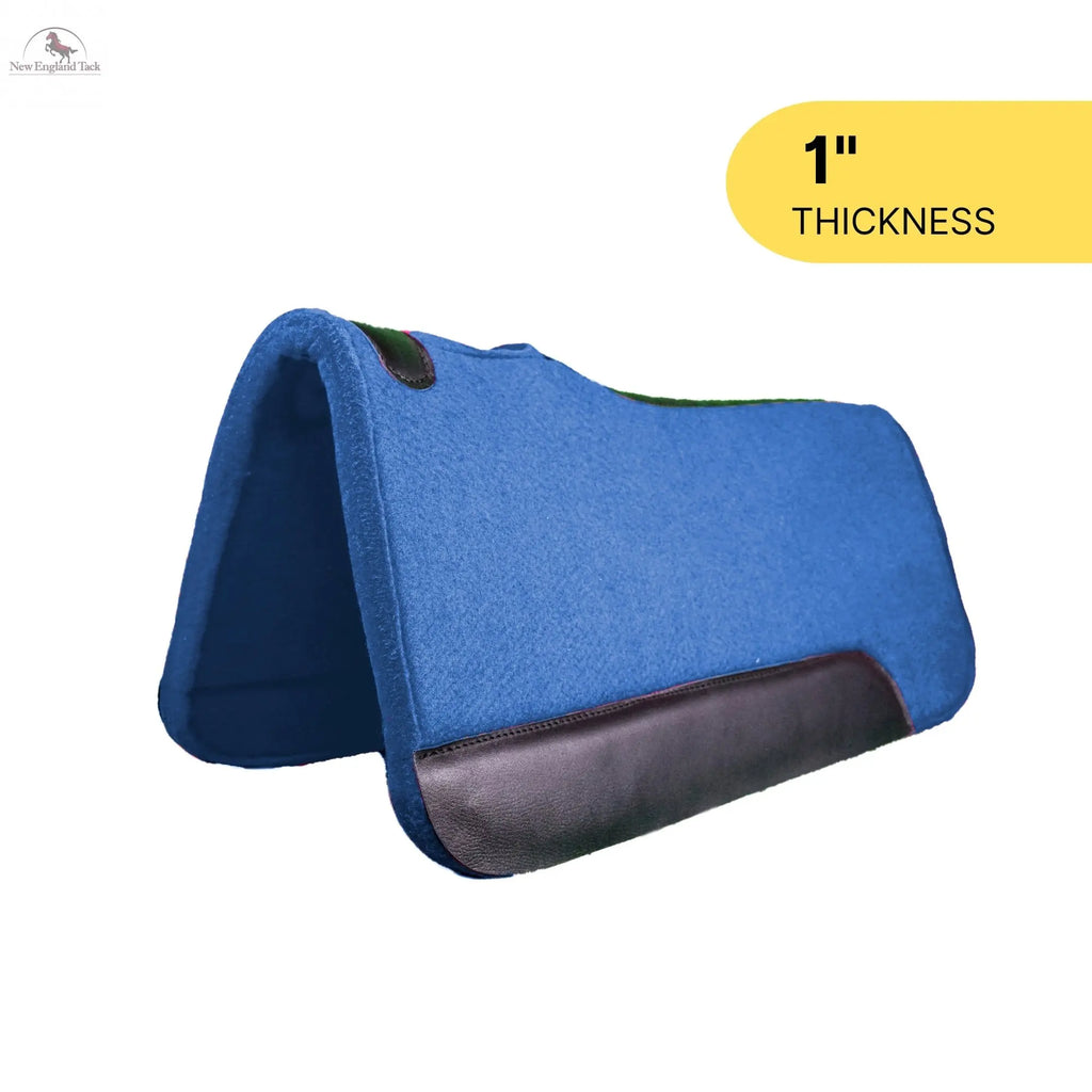Resistance Handcrafted 31” x 32” Synthetic Felt Performance Saddle Pad with Wear Leathers for Horse Saddle, Handmade Long Lasting Felt Saddle Pad for Horse Available in 1" Thickness Newenglandtack