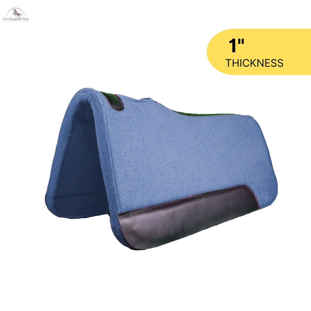 Resistance Handcrafted 31” x 32” Synthetic Felt Performance Saddle Pad with Wear Leathers for Horse Saddle, Handmade Long Lasting Felt Saddle Pad for Horse Available in 1" Thickness Newenglandtack