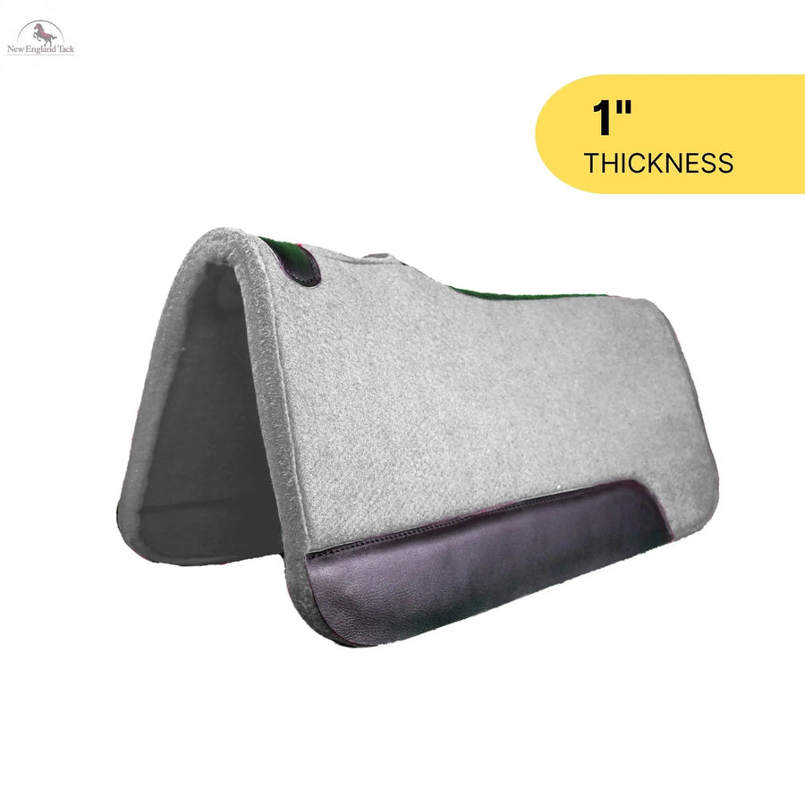 Resistance Handcrafted 31” x 32” Synthetic Felt Performance Saddle Pad with Wear Leathers for Horse Saddle, Handmade Long Lasting Felt Saddle Pad for Horse Available in 1" Thickness Newenglandtack