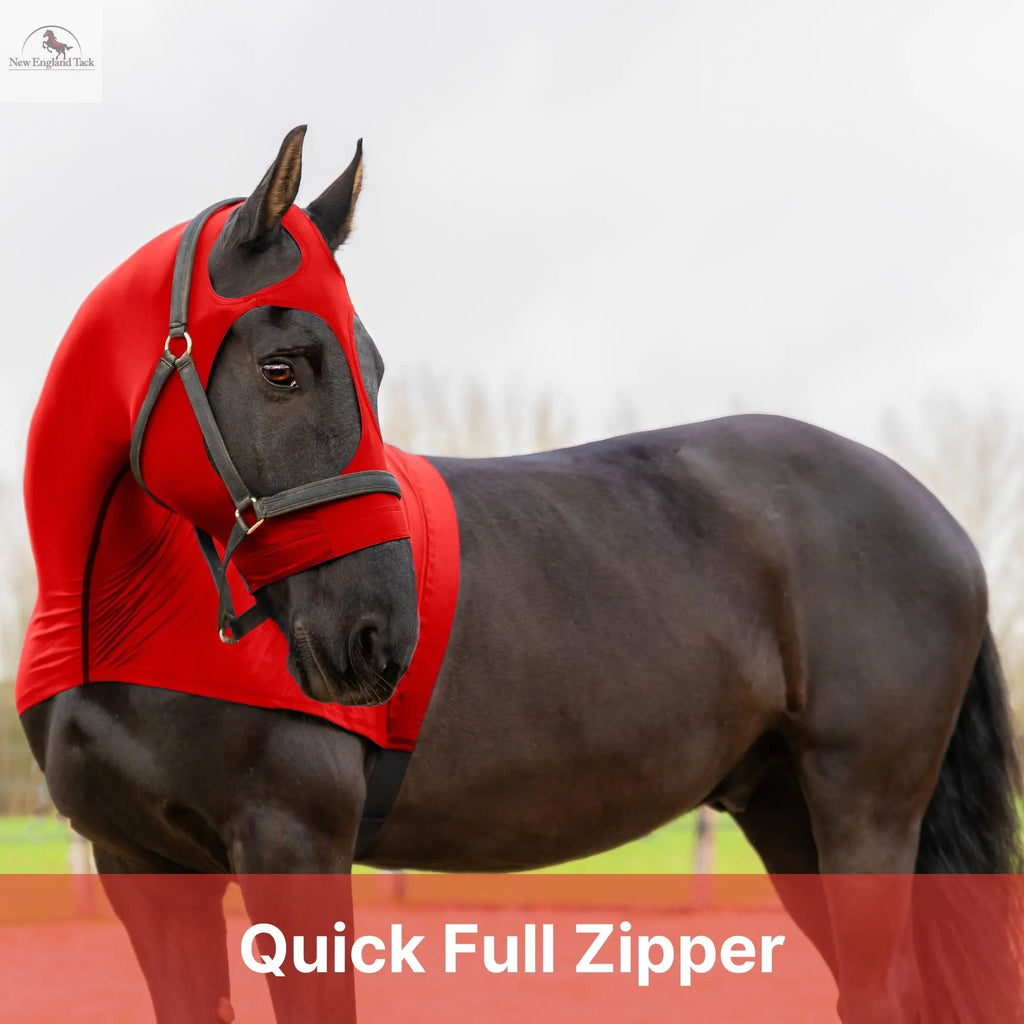 Resistance Horse Hood Slinky Lycra Zippered Mane Braid Shoulder Guard NewEngland Tack