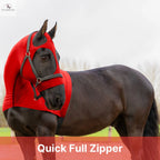 Resistance Horse Hood Slinky Lycra Zippered Mane Braid Shoulder Guard NewEngland Tack