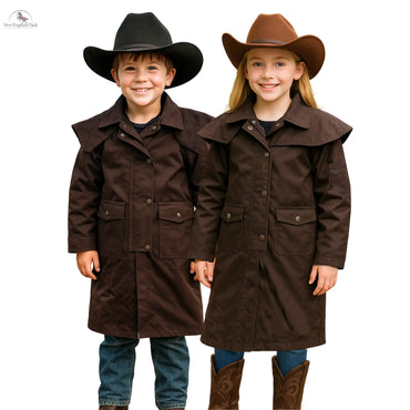 Resistance Kids Western Oilskin Waterproof Duster Coat NewEngland Tack