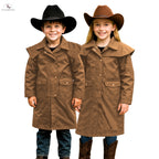 Resistance Kids Western Oilskin Waterproof Duster Coat NewEngland Tack