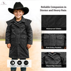Resistance Kids Western Oilskin Waterproof Duster Coat NewEngland Tack