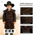 Resistance Kids Western Oilskin Waterproof Duster Coat NewEngland Tack