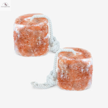 Resistance Pink Himalayan Salt Lick Block with Rope for Horses, Cattle, Deer, Goats, and Livestock – (Each Block Weight 6 lbs) NewEngland Tack